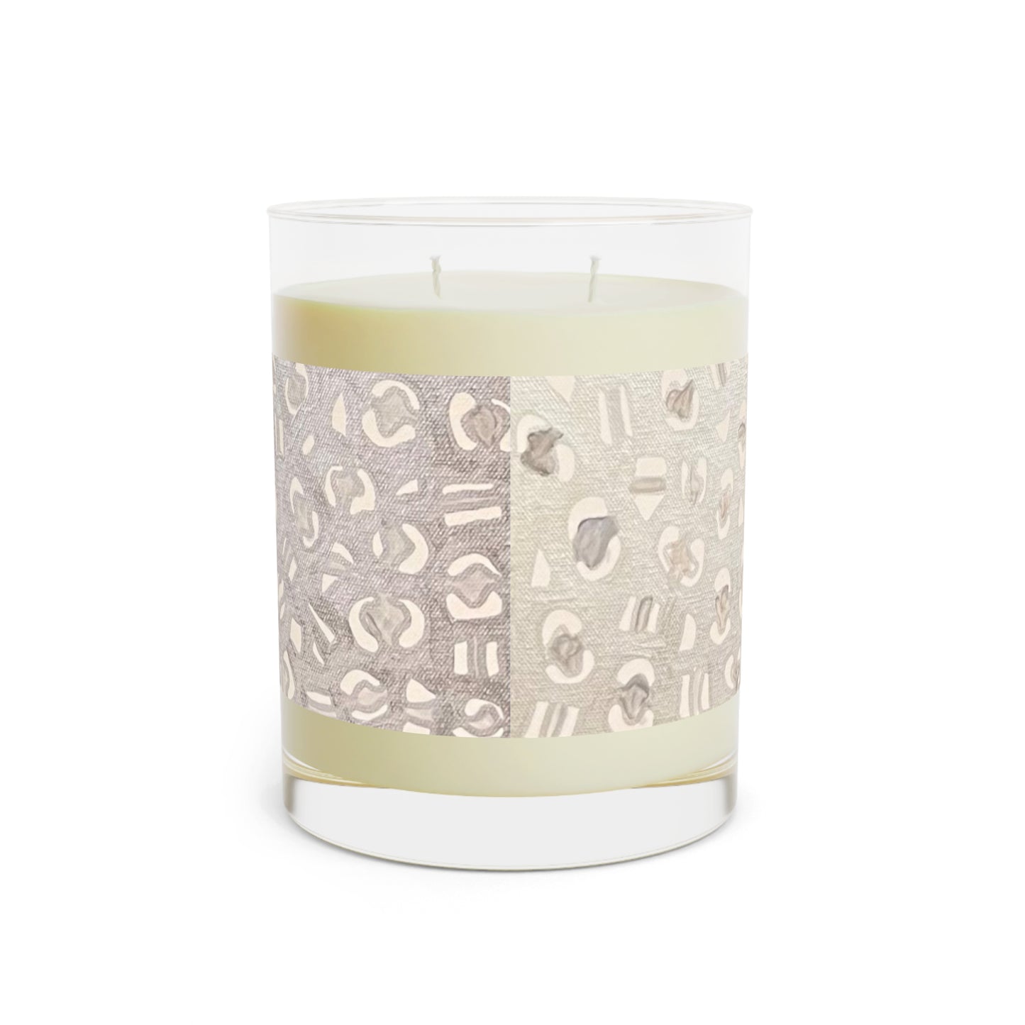 100% Natural Food-Grade Soy Wax Silver Leopard Aromatherapy Scented Candle - Full Glass, 11oz