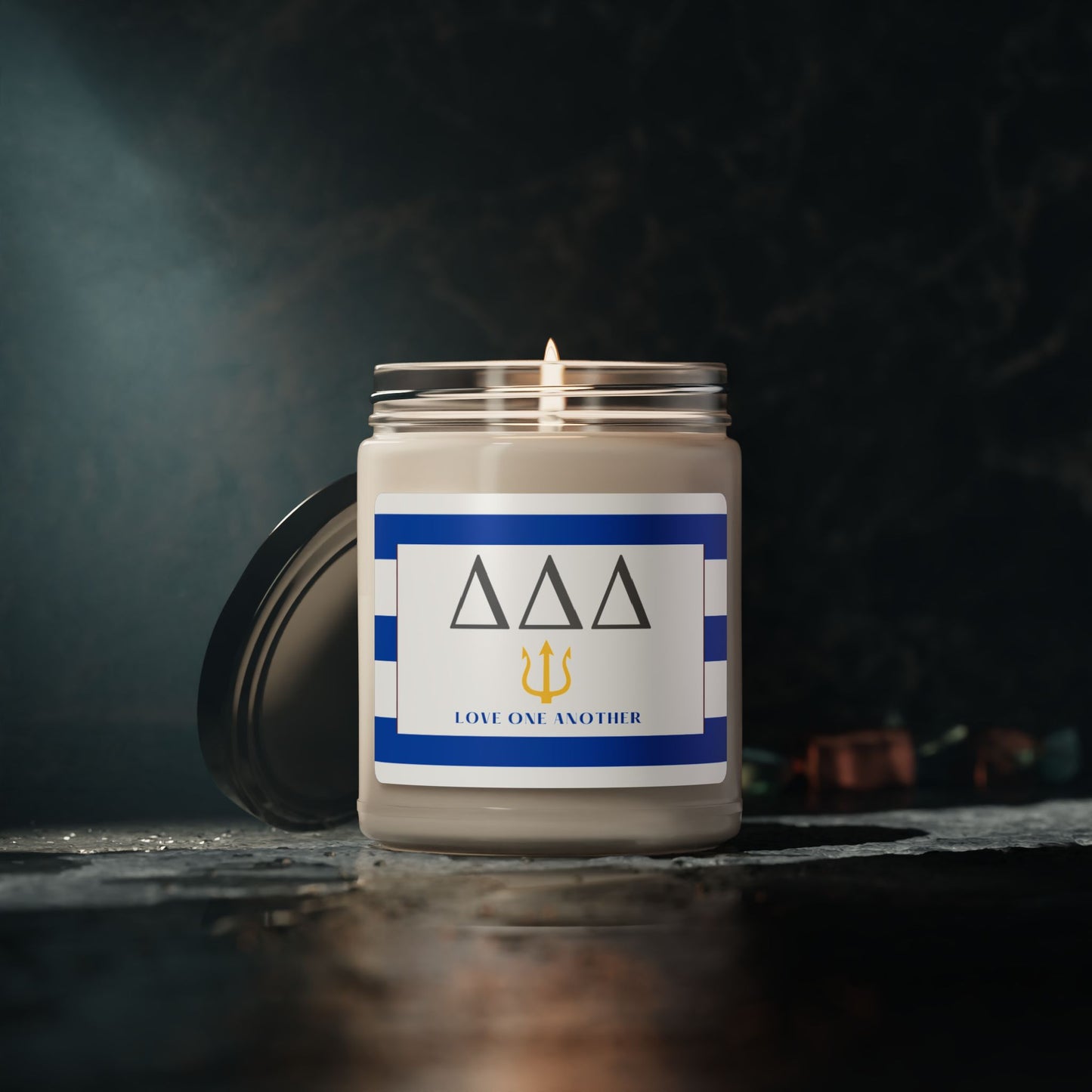 Tri Delta // Sorority 9 oz Hand Poured All Natural Soy Candles // Personalized Option // Choose Your Scent // Greek Letters Scented Soy Candle, 9oz