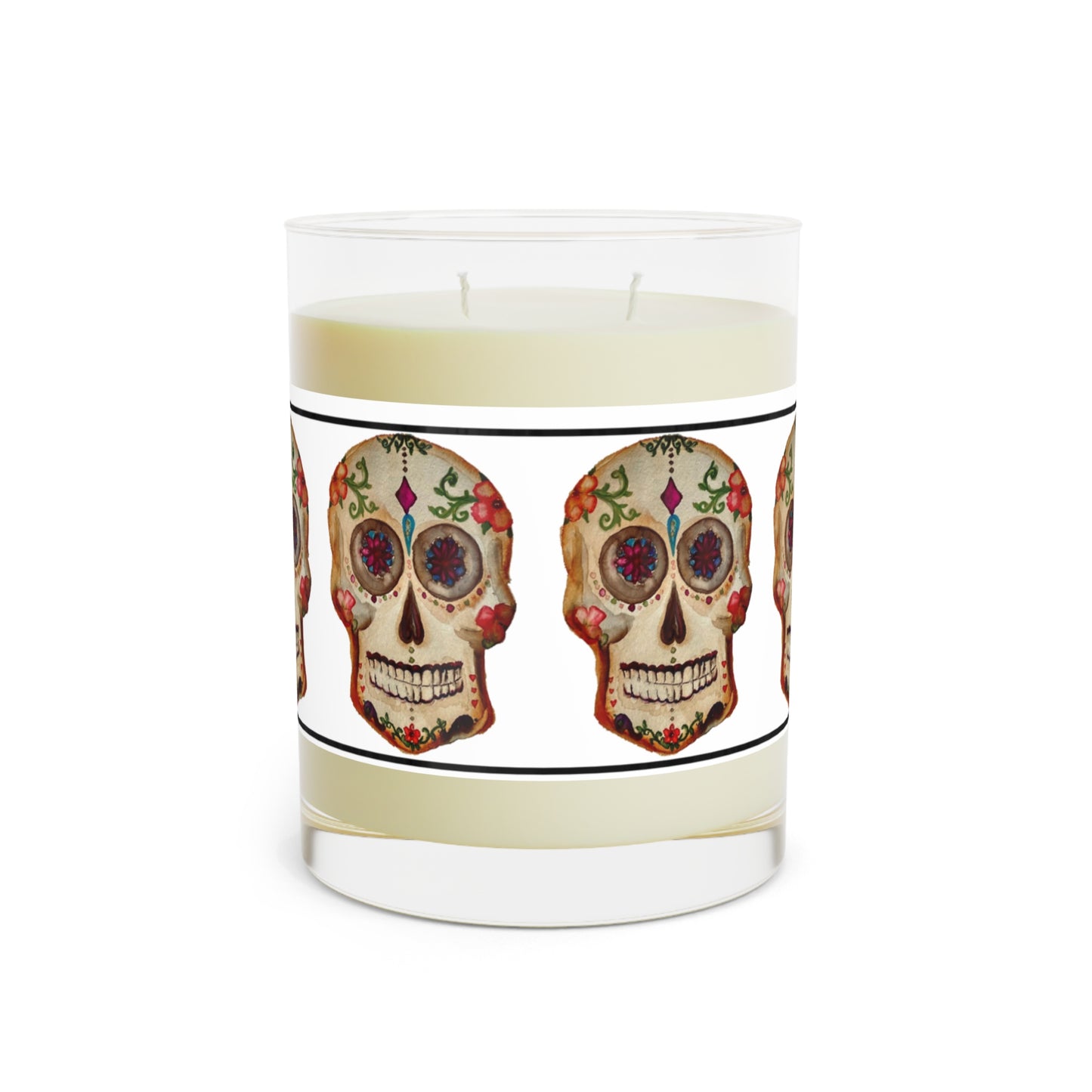 Wing Light Art Designs Candle Skull Scented Candle - Full Glass, 11oz