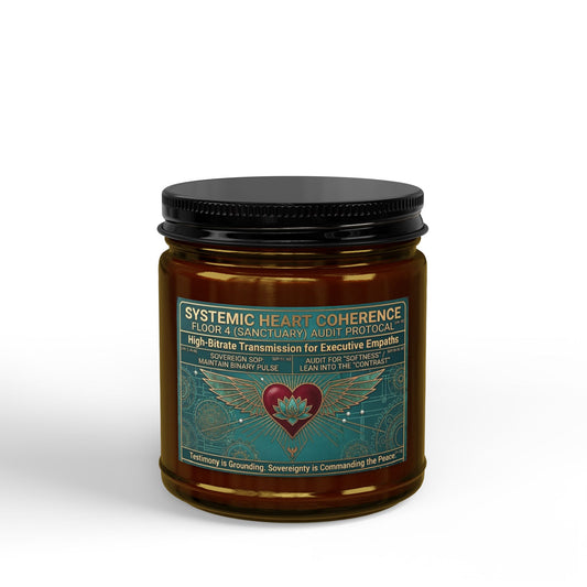 The Sovereign Audit Heart Chakra Soy Candle — Systemic Heart Coherence Scented Jar (4oz & 9oz)