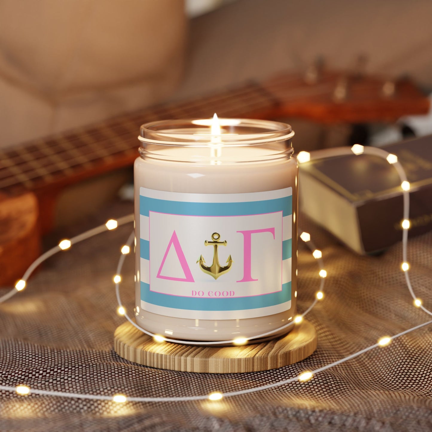 Delta Gamma Sorority House Soy Wax Candle, Greek Life Gift Candle, Gift For Sorority Girl, College Move-In Gift, Eco Friendly 9oz. Candle