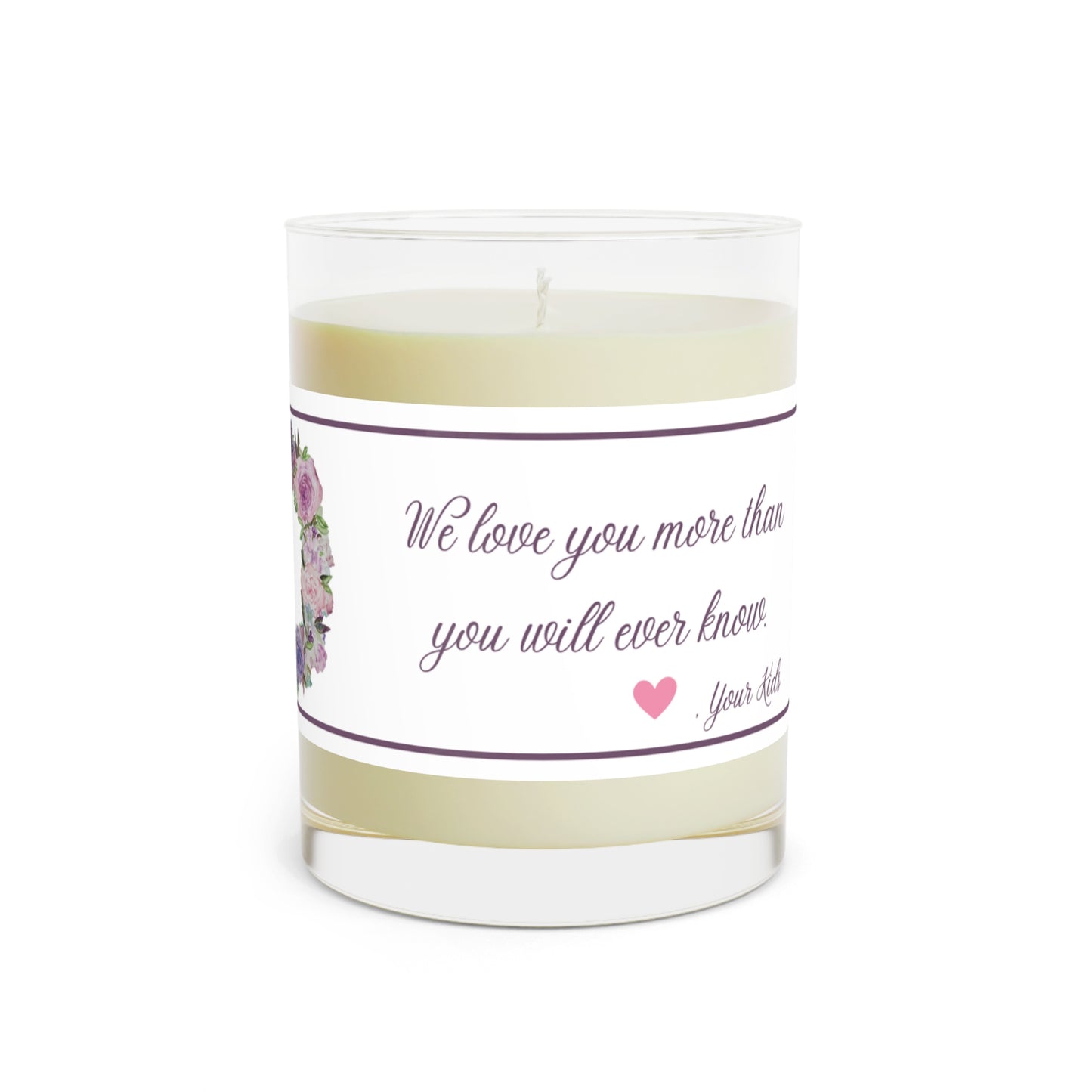 Eco-Friendly 100% Natural Soy Wax Candle for Mom Scented Aromatherapy Candle - Full Glass, 11oz