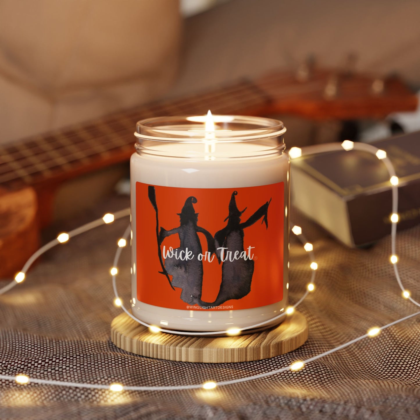 Spooky Season Soy Candle - Halloween Fall Autumn Candle Decor for Home - Halloween Gifts - Giftable Halloween Candle, Seasonal Gifts Wick or Treat Scented Soy Candle, 9oz