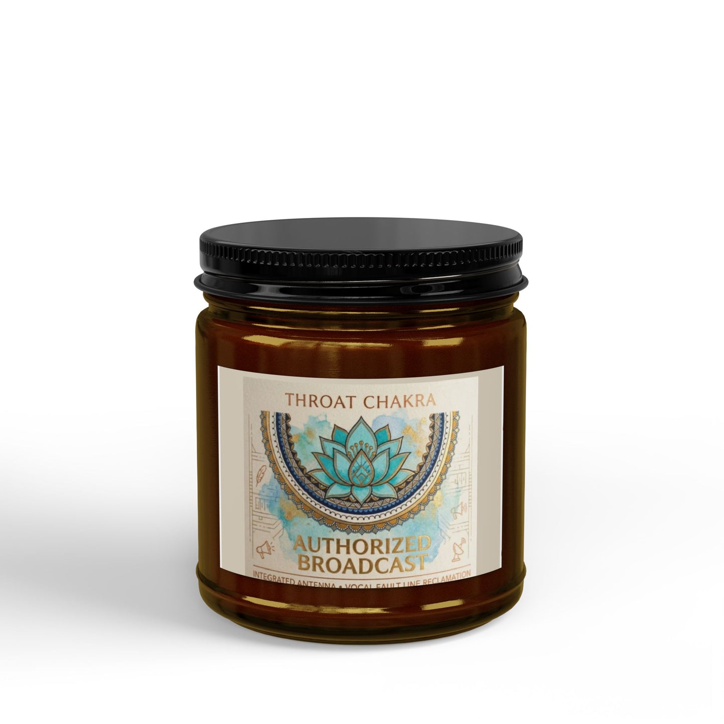 The Sovereign Audit™ Throat Chakra Soy Candle — 'Authorize' Scented Jar (4oz & 9oz)