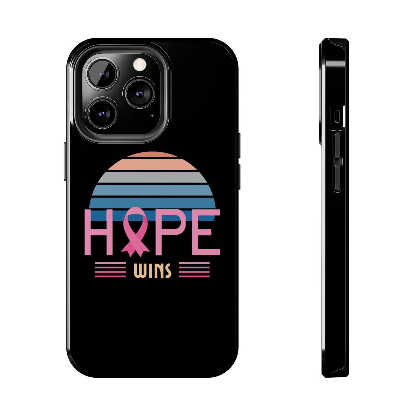 Hope Wins, Cancer Warrior Gift, Support Gift, Breast Cancer Survivor Gift, Cancer Tough Phone Cases, Survivor Gift, Pink Phone iPhone