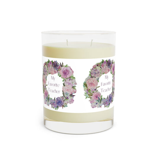 Wing Light Art Designs My Favorite Teacher Scented Candle - Full Glass, 11oz