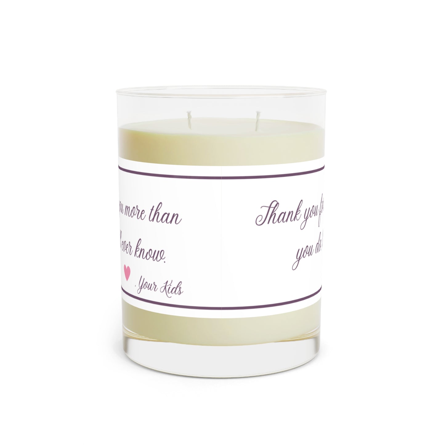 Eco-Friendly 100% Natural Soy Wax Candle for Mom Scented Aromatherapy Candle - Full Glass, 11oz