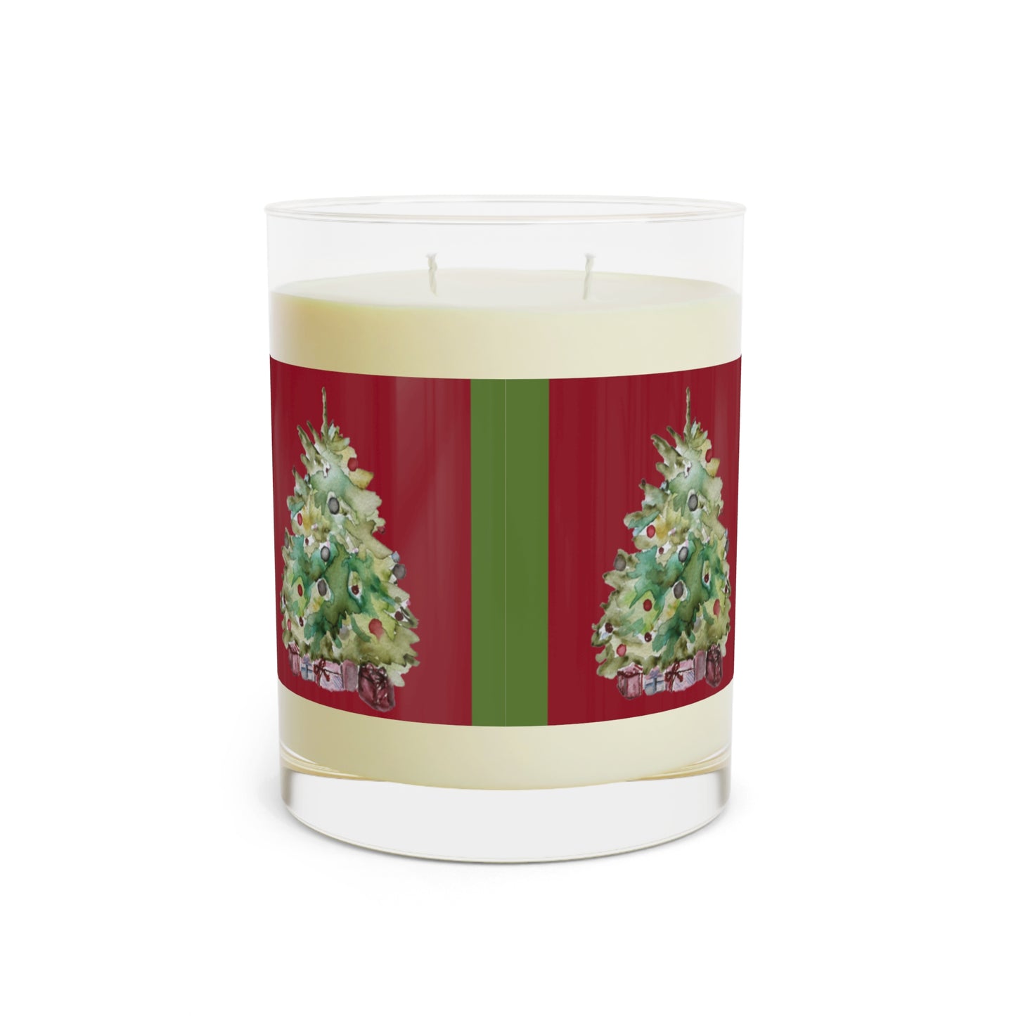 Christmas Tree Soy Candle | Tree Scented Candles | Holiday Scented Candles | Christmas Candle | Winter Candles | Christmas Gift | Home Decor Red Holiday Trees Scented Candle - Full Glass, 11oz