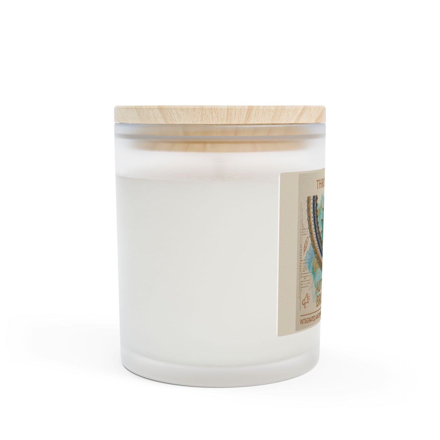 The Sovereign Audit™ Throat Chakra Frosted Glass Candle — 'Authorized Broadcast' Aromatherapy 11oz