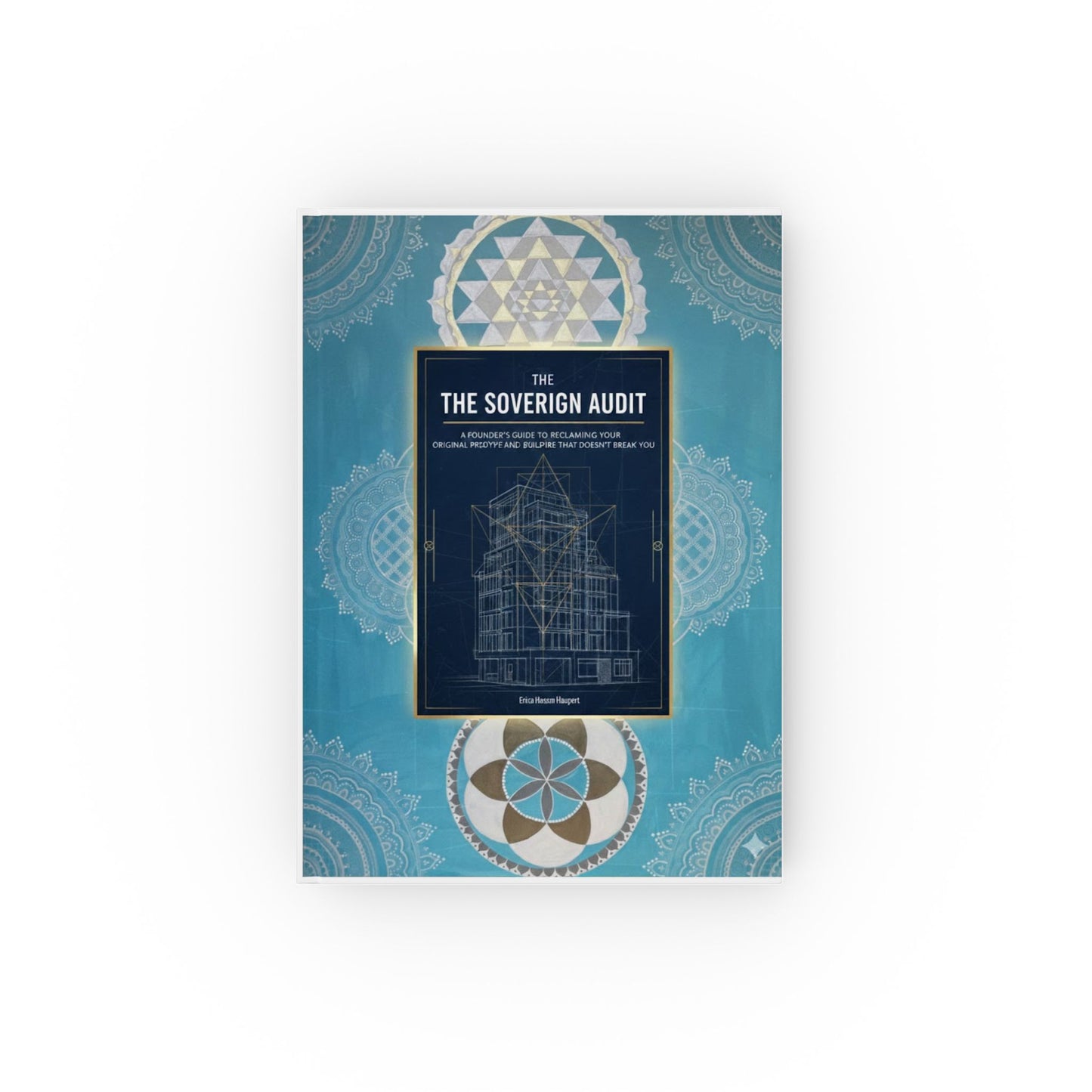 The Sovereign Audit™ Hardback Journal —Blueprint Cover, Spiritual Mandala Notebook