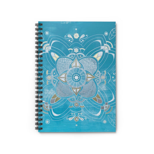 The Sovereign Audit™ Manifestation GRATITUDE JOURNAL | Daily Journal | Affirmation Journal I Gratitude Journal Mindfulness Blue Mandala Spiral Notebook - Ruled Line