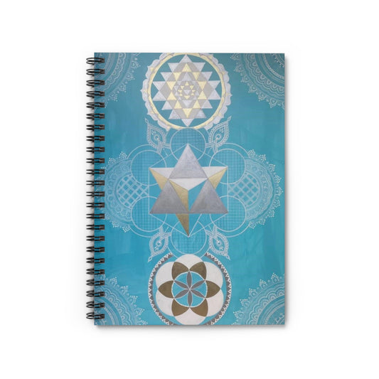 Spiral Notebook — Geometric Chakra Mandala Journal (Ruled)