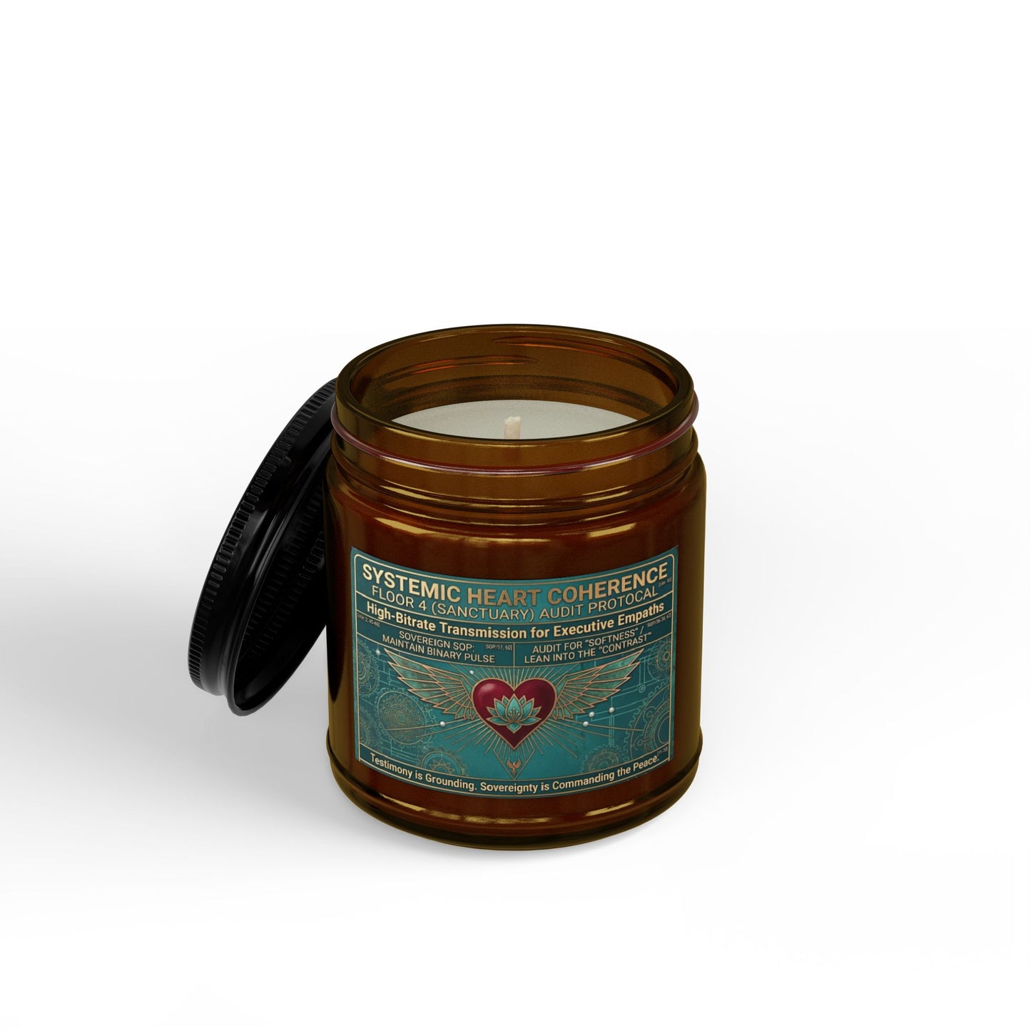 The Sovereign Audit™ Heart Chakra Soy Candle — Systemic Heart Coherence Scented Jar (4oz & 9oz)