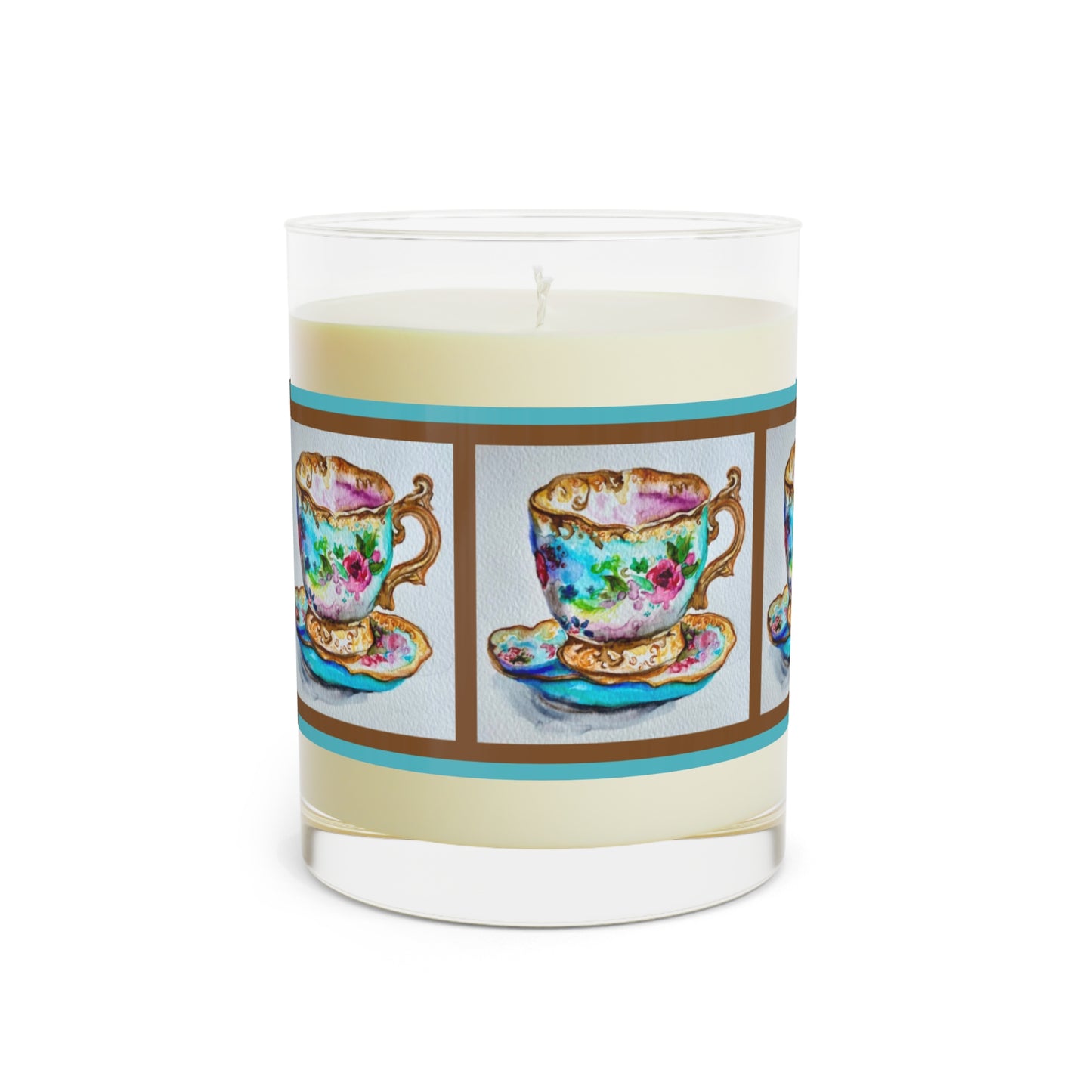 Wing Light Art Designs Fancy Teacup Scented Candle - Full Glass, 11oz