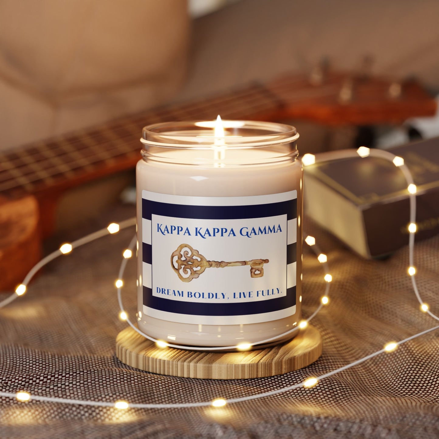 Kappa Kappa Gamma Sorority House Soy Wax Candle, Greek Life Gift Candle, Gift For Sorority Girl, College Move-In Gift, Eco Friendly 9oz. Candle Scented Soy Candle, 9oz