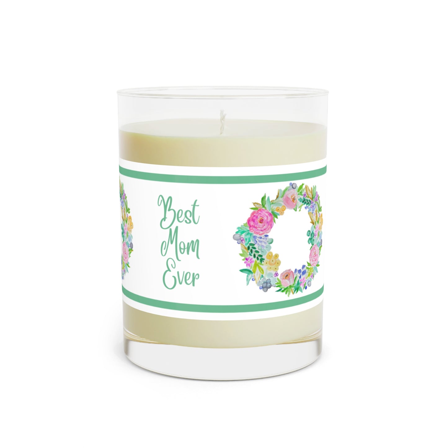 Wing Light Art Designs Best Mom Ever (green) Scented Candle - Full Glass, 11oz