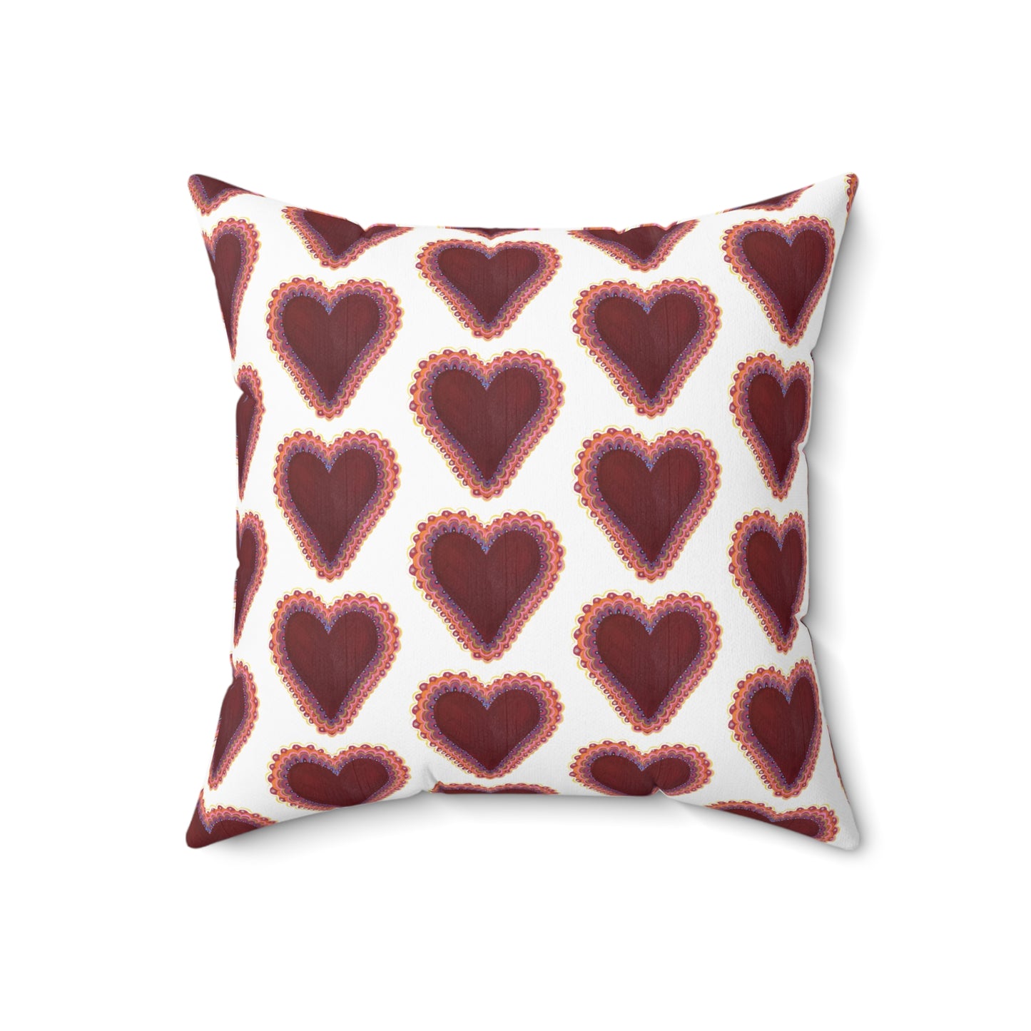 Throw Pillow - You Are So Loved - Valentine's Day, home decor, wedding gift, engagement gift, housewarming gift, cushion cover Frilly Heart Spun Polyester Square Pillow