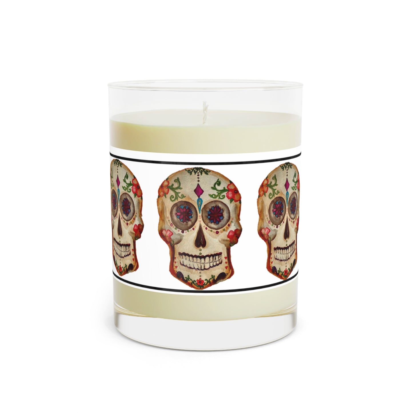 Wing Light Art Designs Candle Skull Scented Candle - Full Glass, 11oz