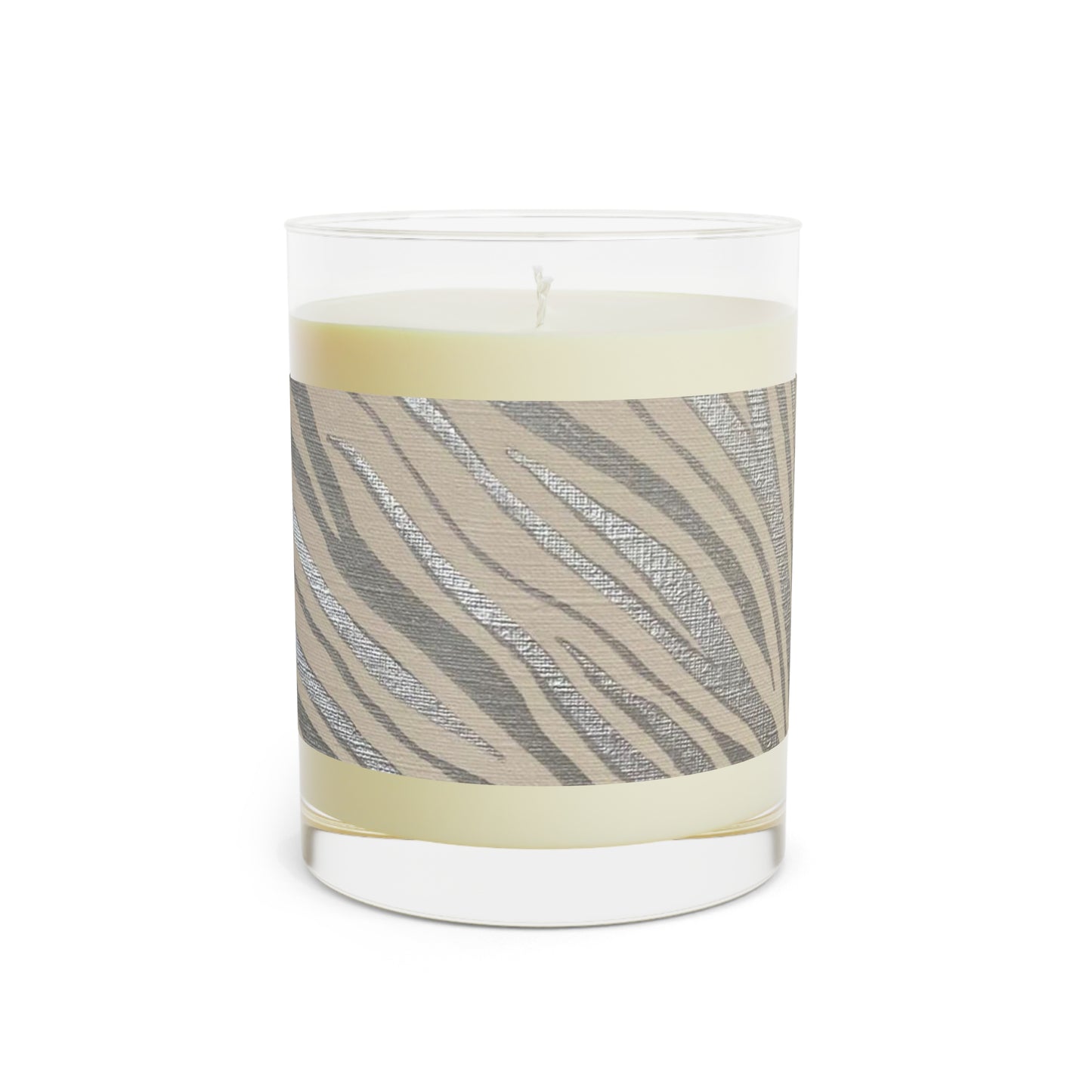 Silver Zebra Scented Candle - Full Glass, 11oz