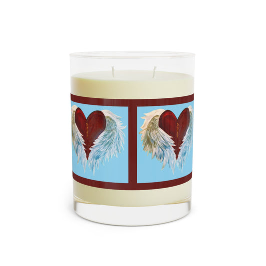 Wing Light Art Designs Healing Heart (blue) Scented Candle - Full Glass, 11oz