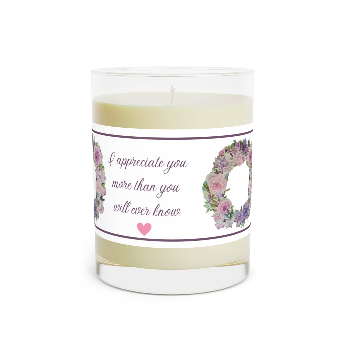 Wing Light Art Designs Thank You Teacher Appreciation Scented Candle - Full Glass, 11oz