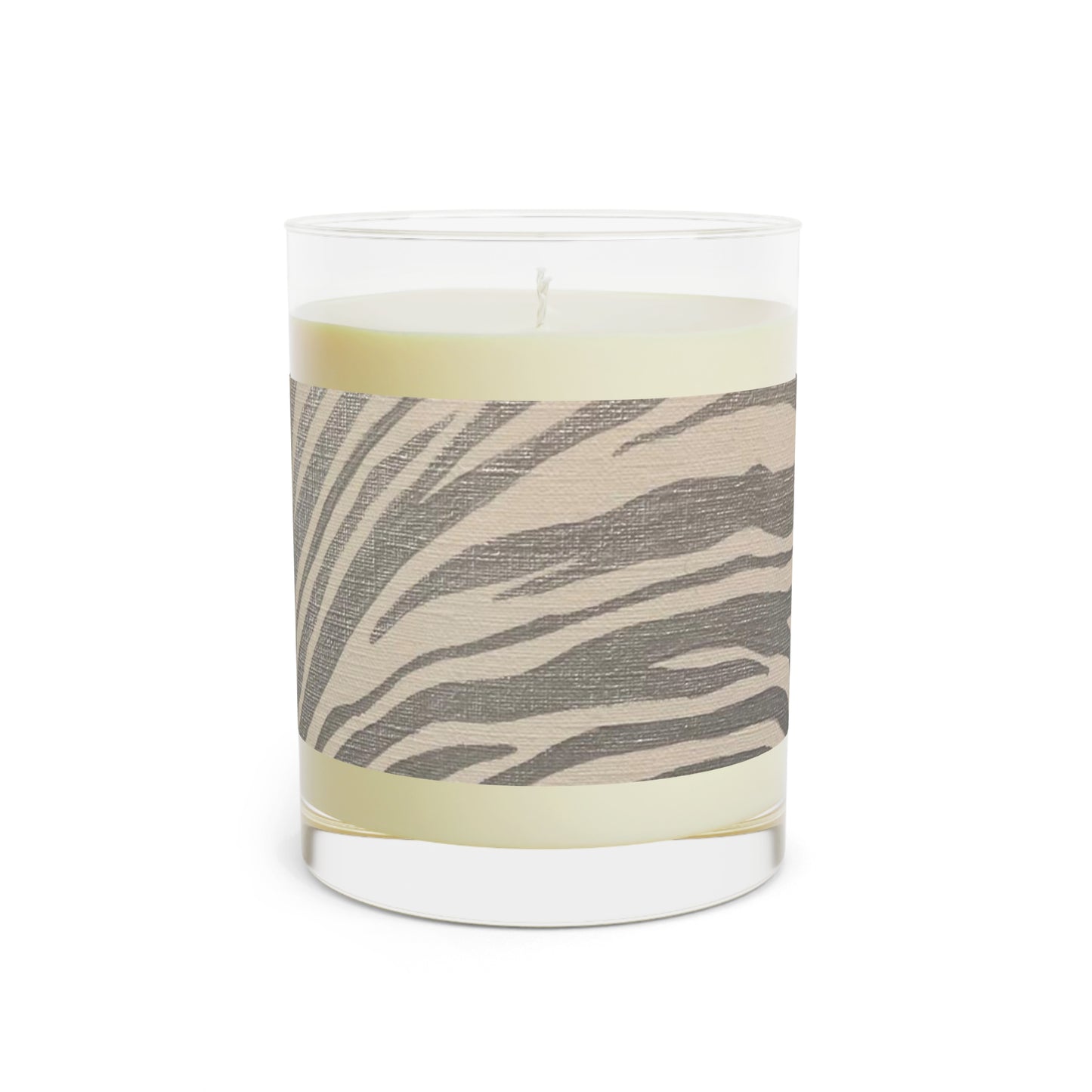 Silver Zebra Scented Candle - Full Glass, 11oz