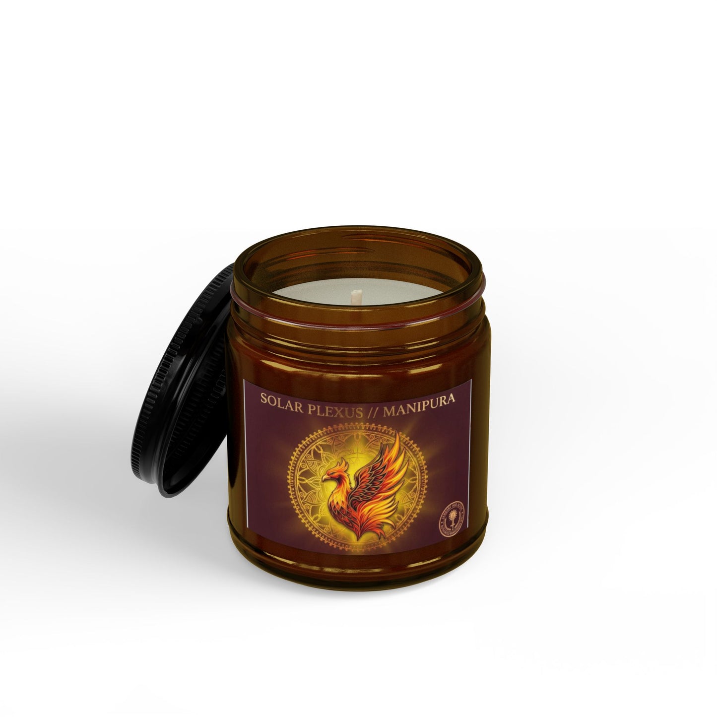 The Sovereign Audit™ Solar Plexus Chakra Soy Candle — Phoenix Scented Jar (4oz & 9oz)