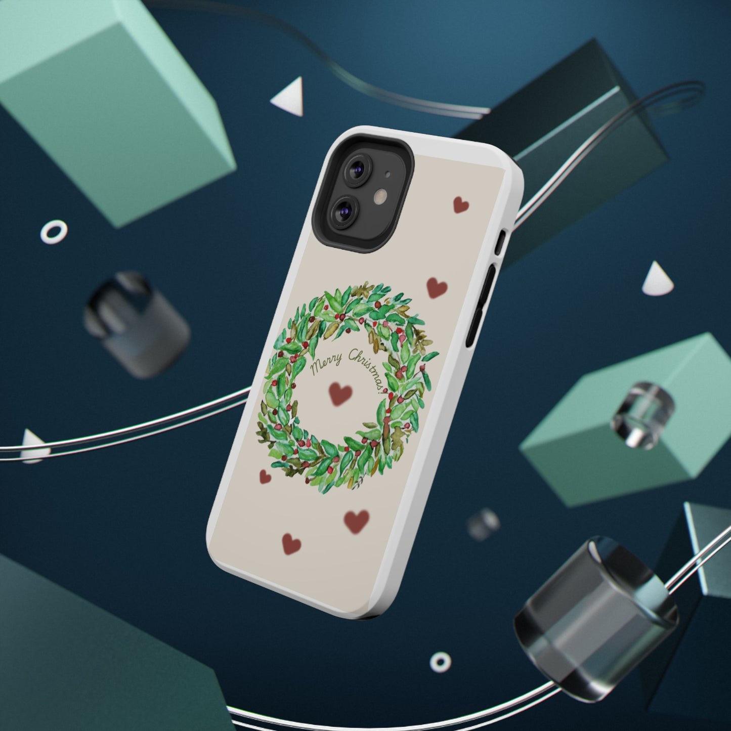 Merry Christmas Phone Case for iPhone 16, 16 Plus, 16 Pro 16 Pro Max, iPhone 15, 15 Plus, 15 Pro 15 Pro Max, Plus 14, 13, 12 and 11 Impact-Resistant Cases