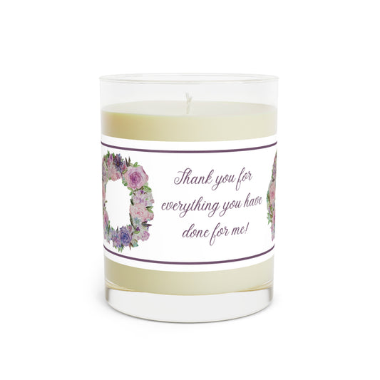 Wing Light Art Designs Thank You Teacher Appreciation Scented Candle - Full Glass, 11oz
