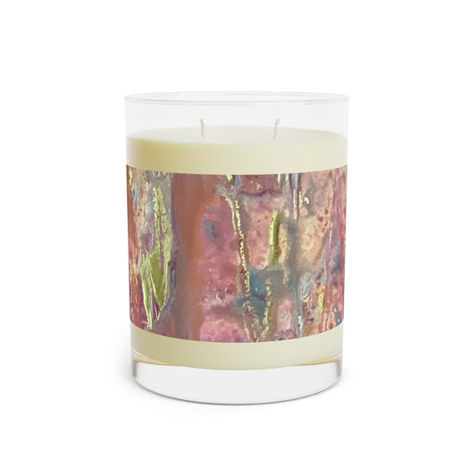 Mauve Abstract Scented Candle - Full Glass, 11oz
