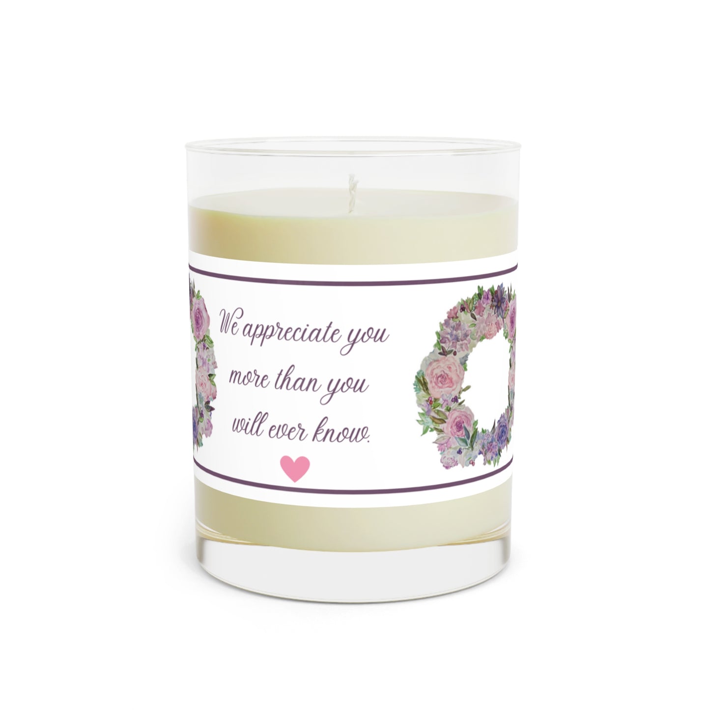 Wing Light Art Designs WE Thank You Teacher Appreciation Scented Candle - Full Glass, 11oz