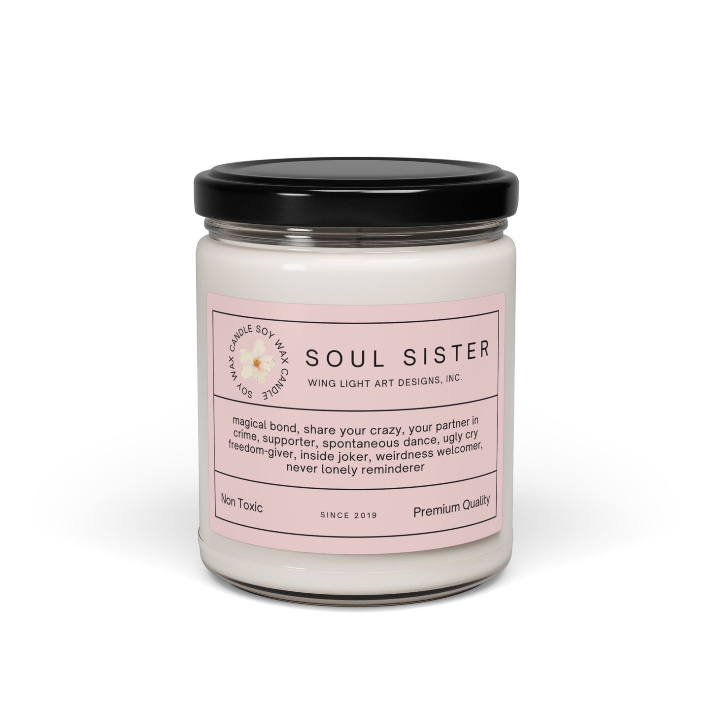 Soy Candle - Soul Sister, Best Friend Birthday Gift, 9oz