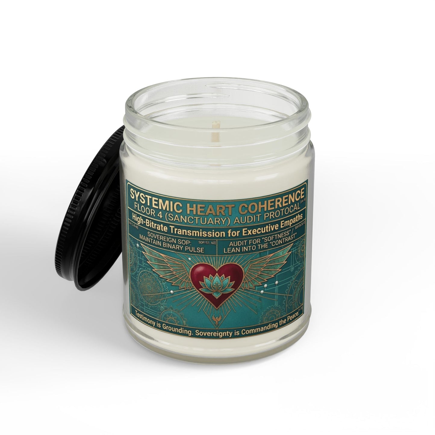The Sovereign Audit™ Heart Chakra Soy Candle — Systemic Heart Coherence Scented Jar (4oz & 9oz)