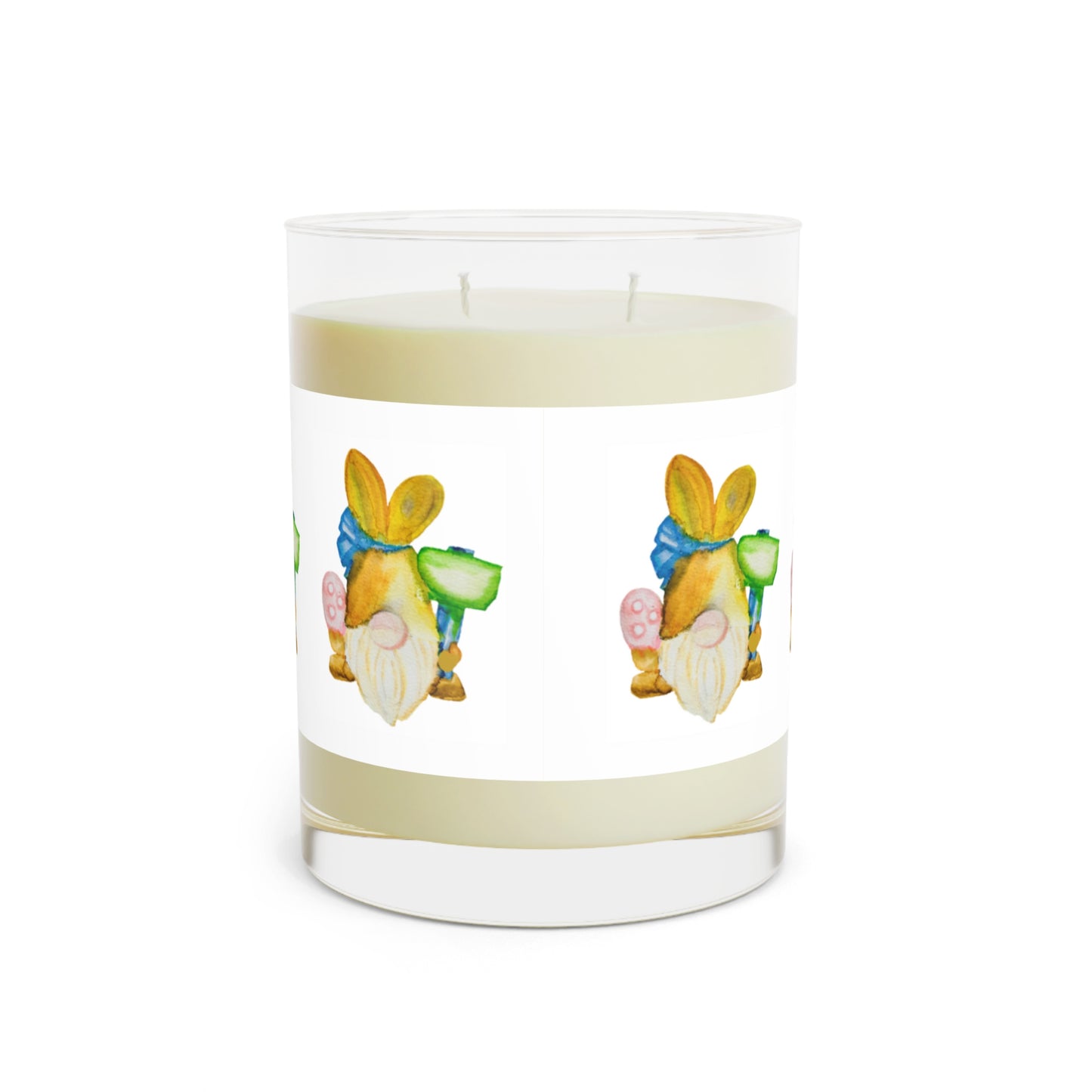 Wing Light Art Designs Pastel Gnome Bunny Scented Candle - Full Glass, 11oz