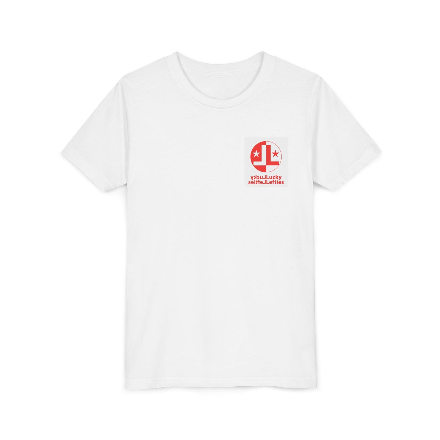 Youth Tee - Red 'Lucky Lefties' Logo Graphic