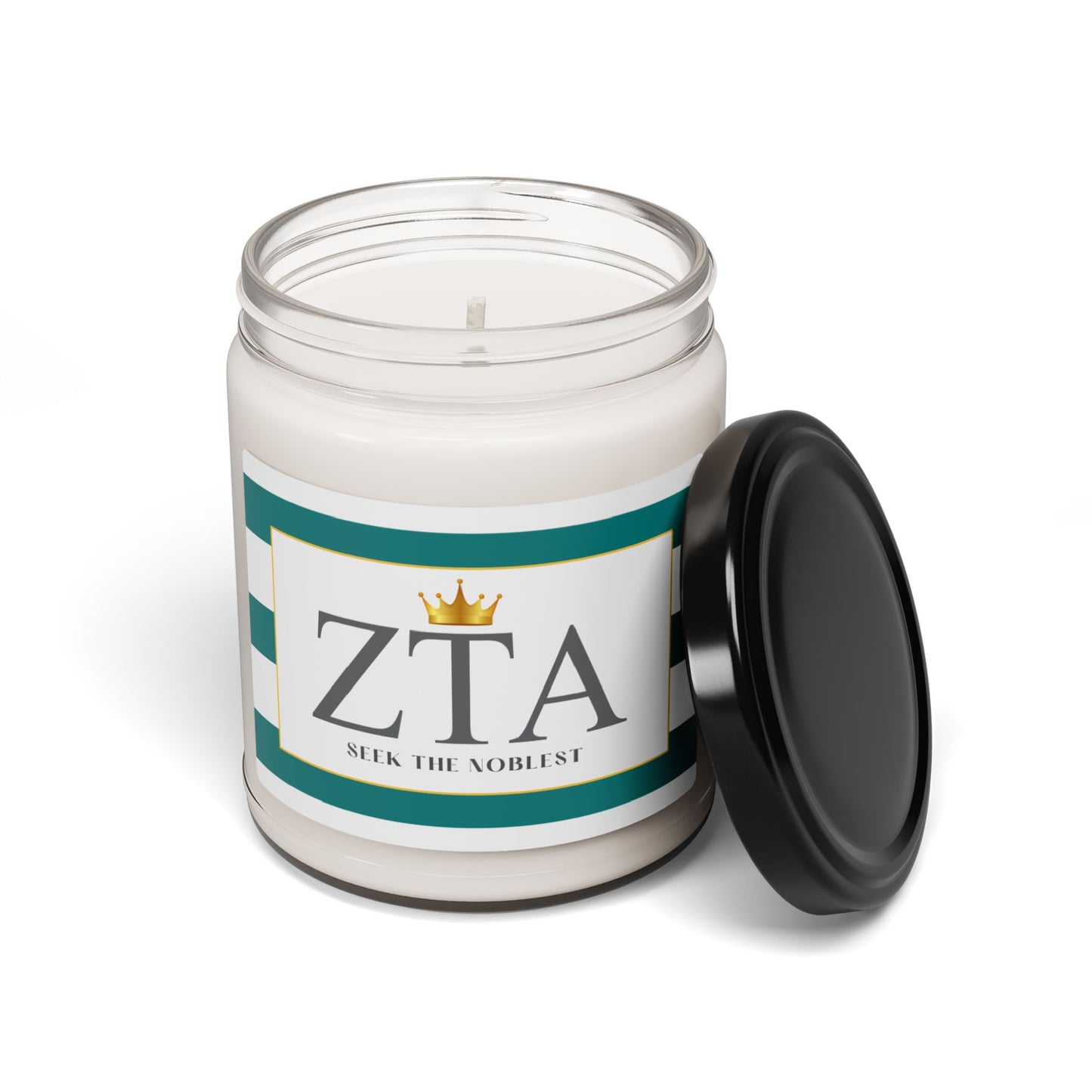 ZTA Zeta Tau Alpha Sorority House Soy Wax Candle, Greek Life Gift Candle, Gift For Sorority Girl, College Move-In Gift, Eco Friendly 9oz. Candle Scented Soy Candle, 9oz