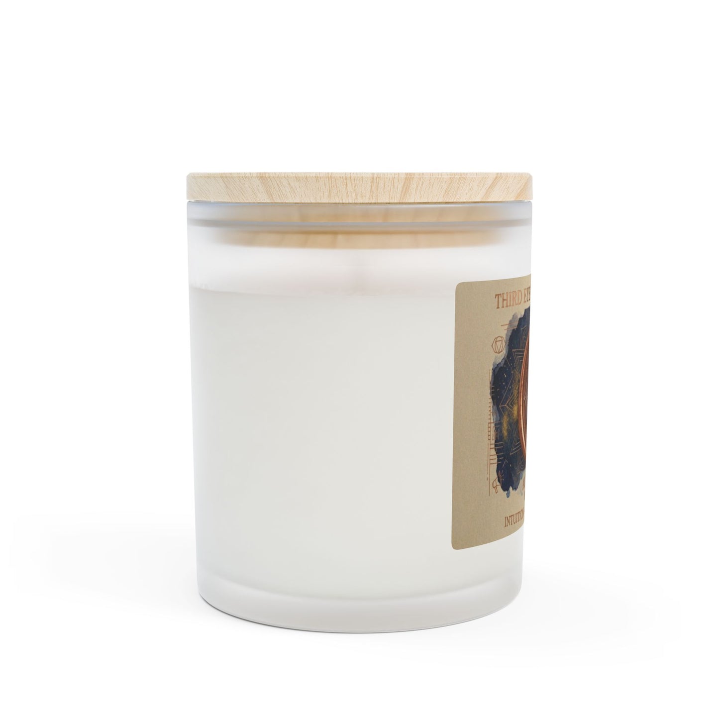 The Sovereign Audit™ Third Eye Chakra Frosted Glass Candle — 11oz Meditation & Intuition Soy Candle