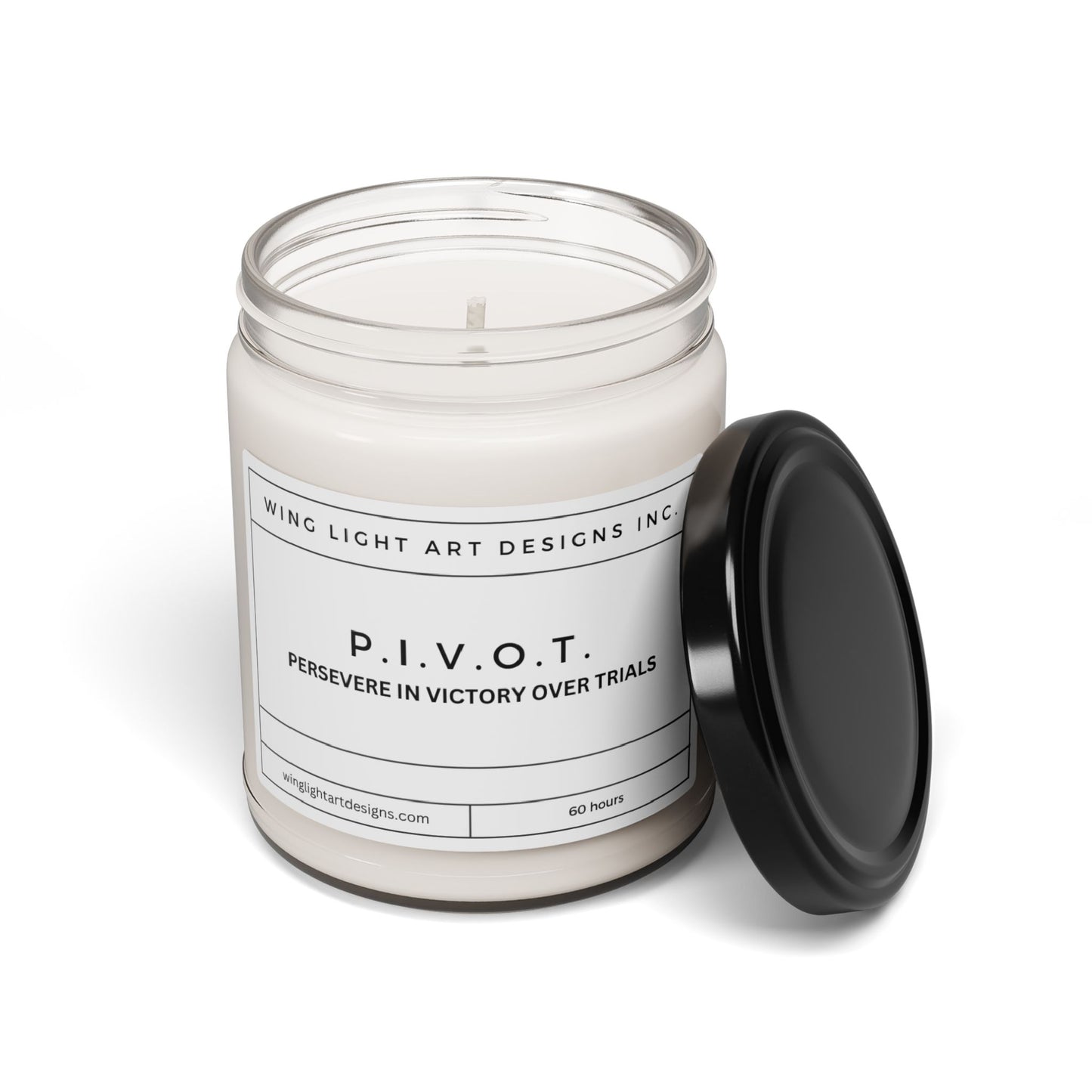 P.I.V.O.T. Persevere in Victory over Trials or When You Just Want To Burn Something Spiritual Candle Funny Candle Funny Candles Gift for Her Best Friend Gifts Girlfriend Gift Scented Soy Candle, 9oz