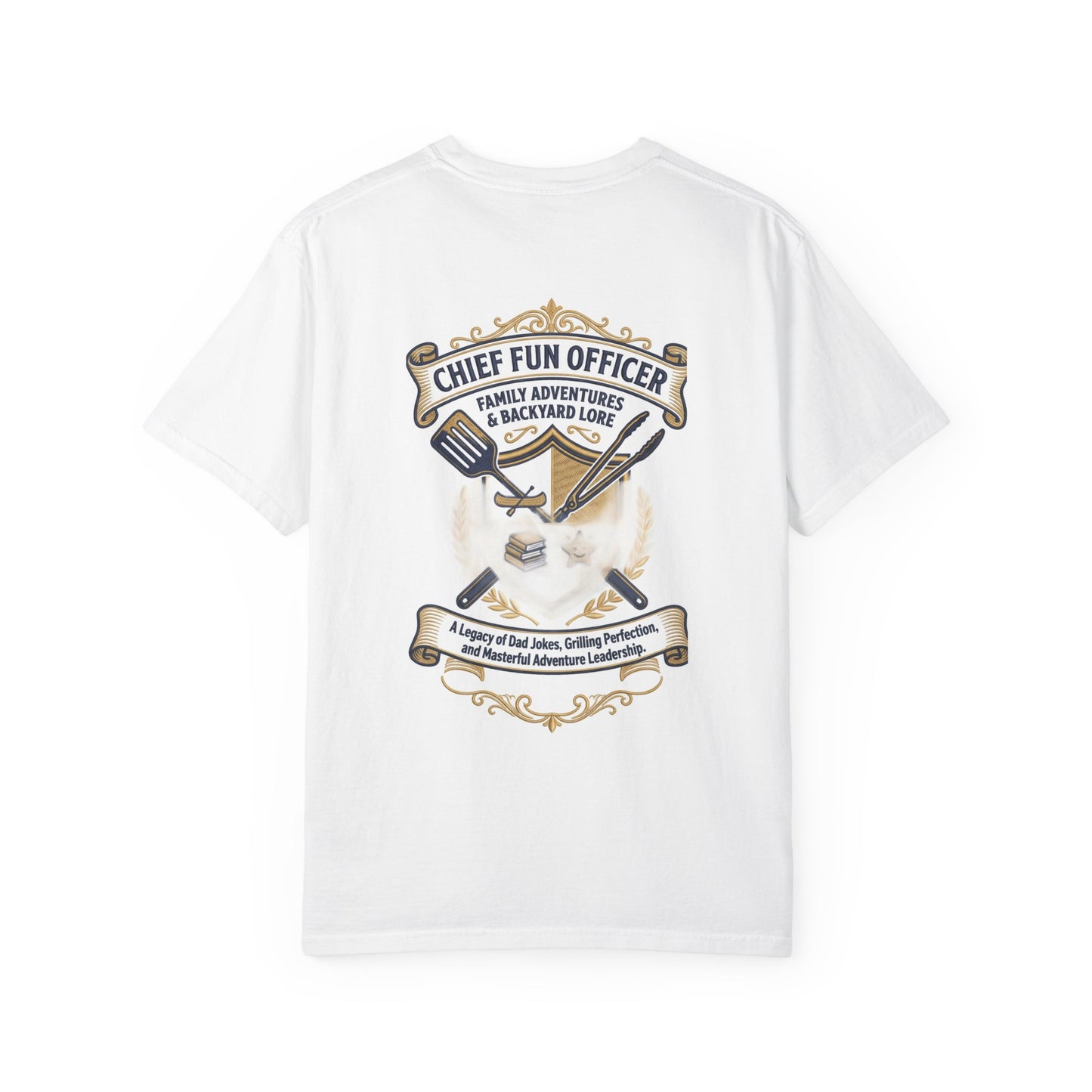 Chief Fun Officer Father's Day T-Shirt — Funny Family Backyard BBQ Grill Tee