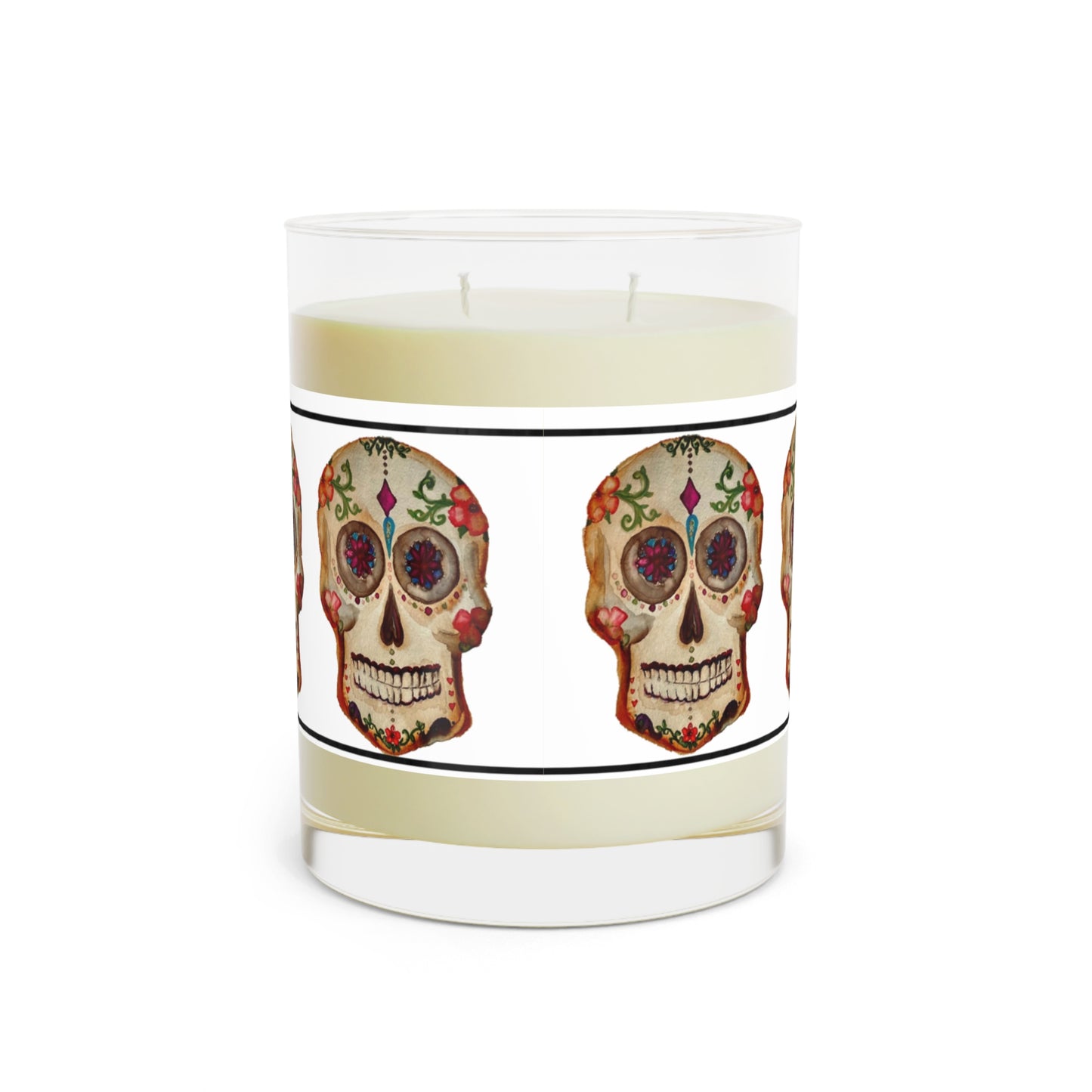 Wing Light Art Designs Candle Skull Scented Candle - Full Glass, 11oz