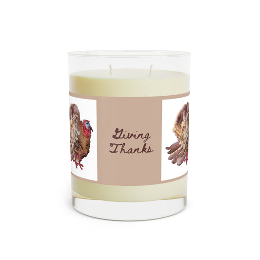 Thanksgiving Gift, Fall Scented Candle, Gratitude Apothecary Candle Giving Thanks Scented Candle - Full Glass, 11oz