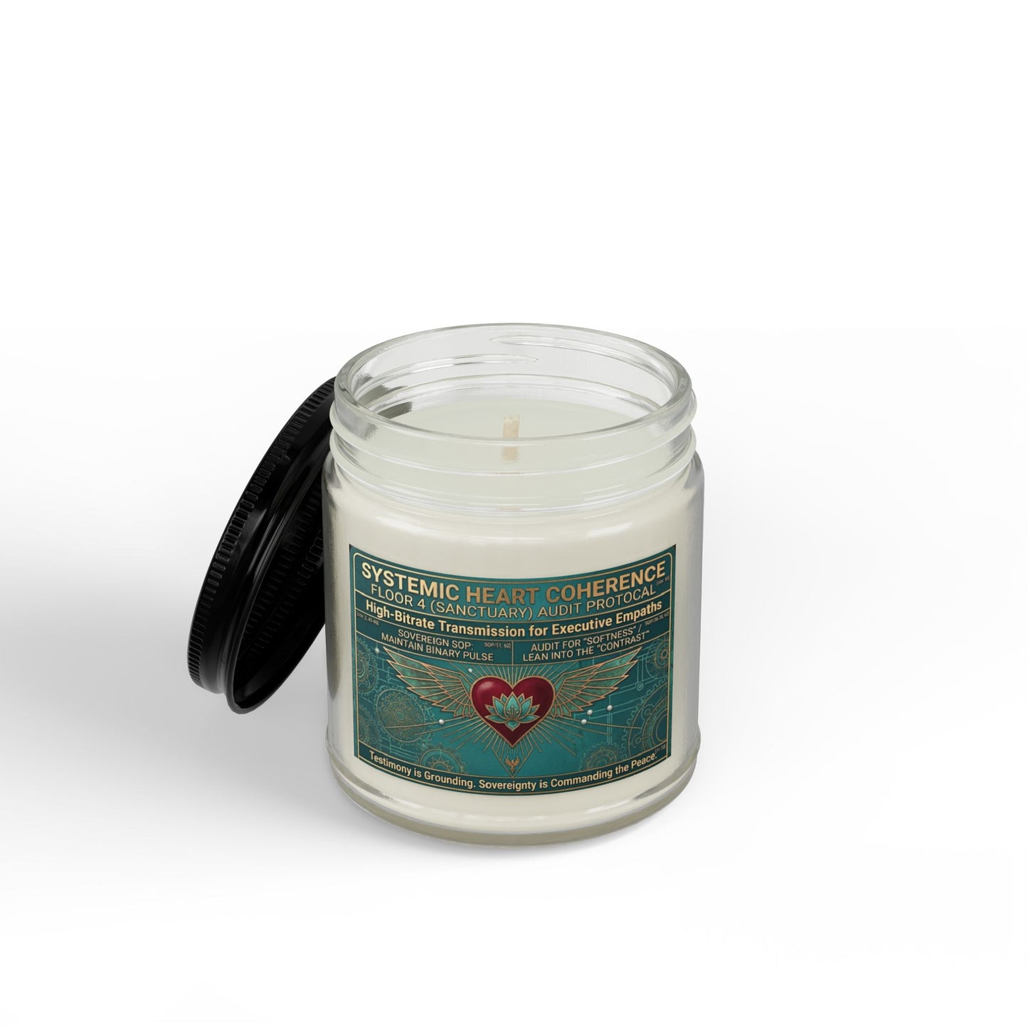 The Sovereign Audit™ Heart Chakra Soy Candle — Systemic Heart Coherence Scented Jar (4oz & 9oz)