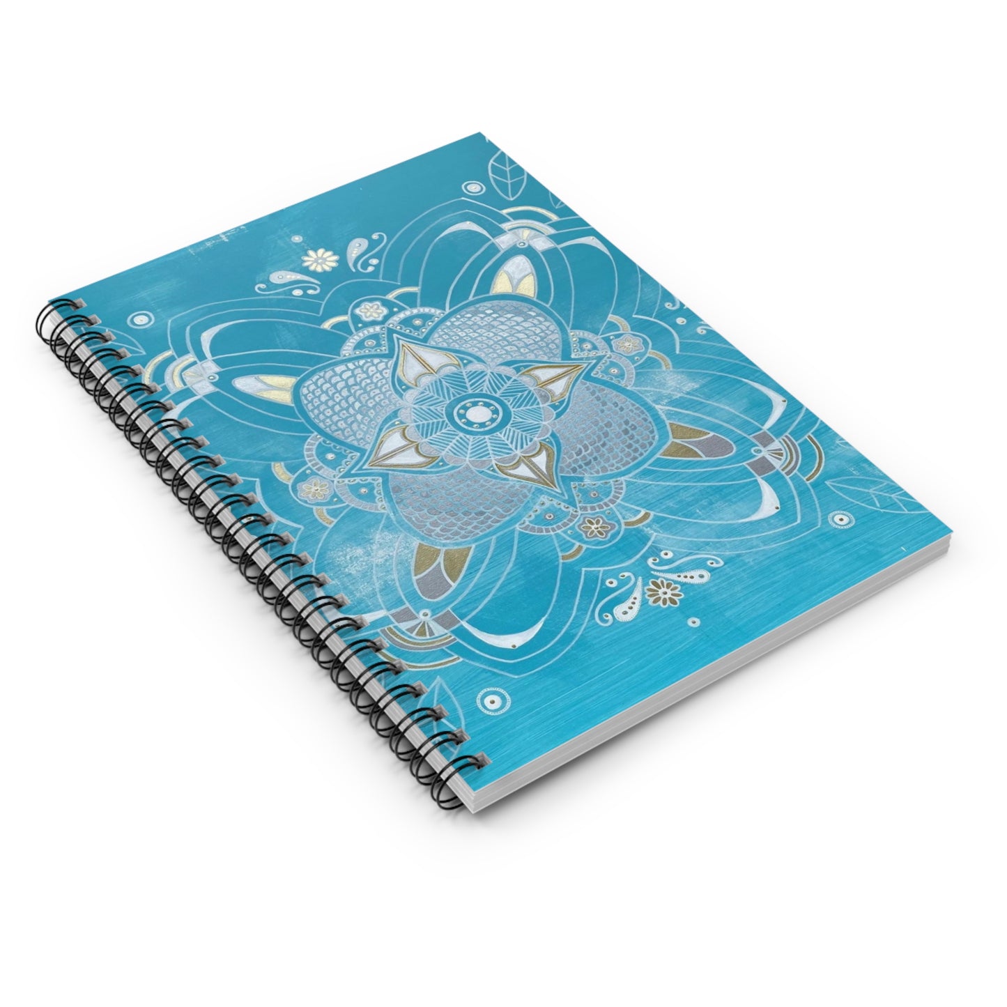 Manifestation GRATITUDE JOURNAL | Daily Journal | Affirmation Journal I Gratitude Journal Mindfulness Blue Mandala Spiral Notebook - Ruled Line