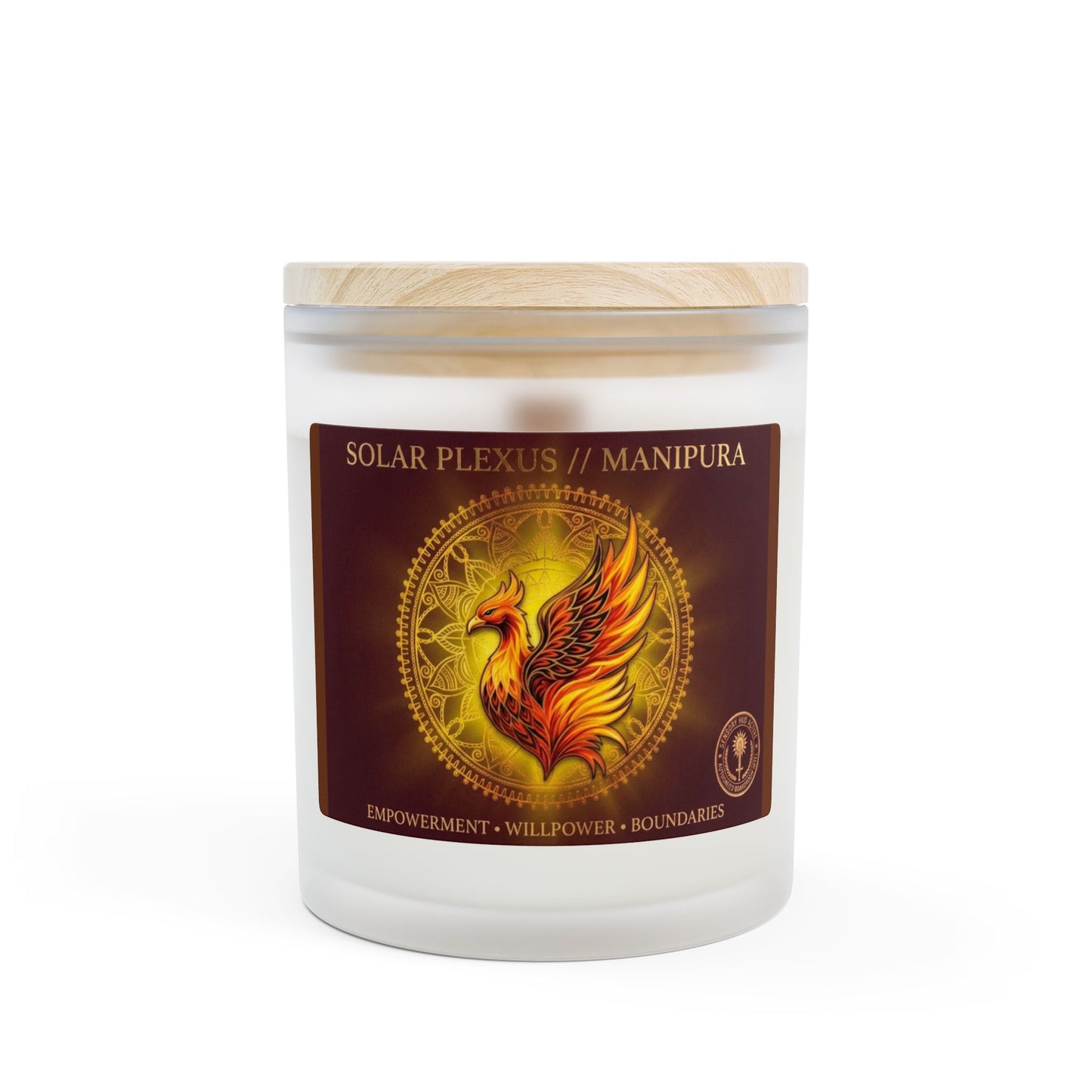 The Sovereign Audit™ Solar Plexus Chakra Frosted Glass Candle, 11oz