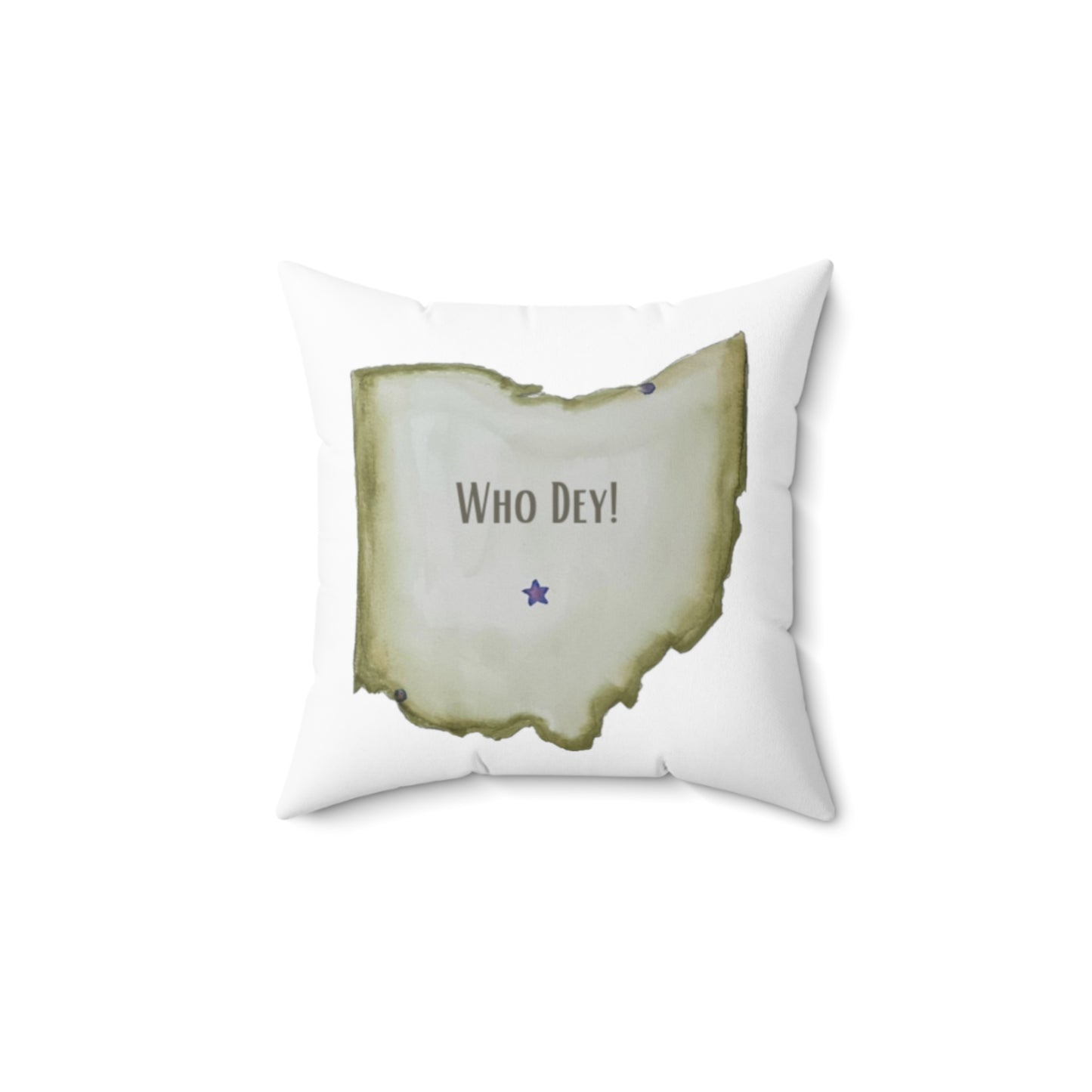 Wing Light Art Designs Hugs from Ohio/Who Day Reversible Spun Polyester Square Pillow