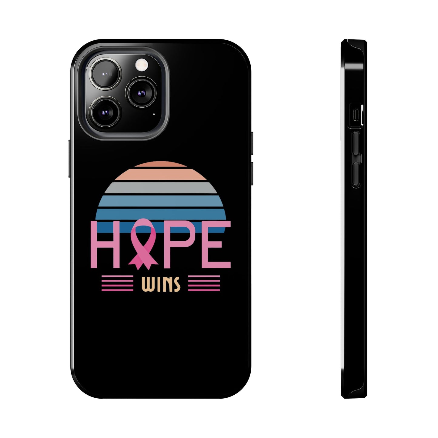 Hope Wins, Cancer Warrior Gift, Support Gift, Breast Cancer Survivor Gift, Cancer Tough Phone Cases, Survivor Gift, Pink Phone iPhone