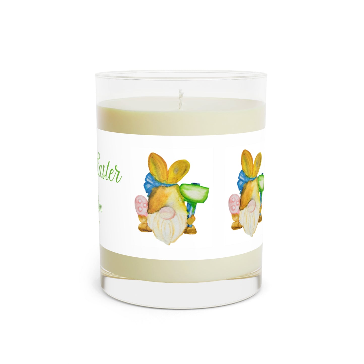 Wing Light Art Designs Pastel Gnome Bunny Scented Candle - Full Glass, 11oz