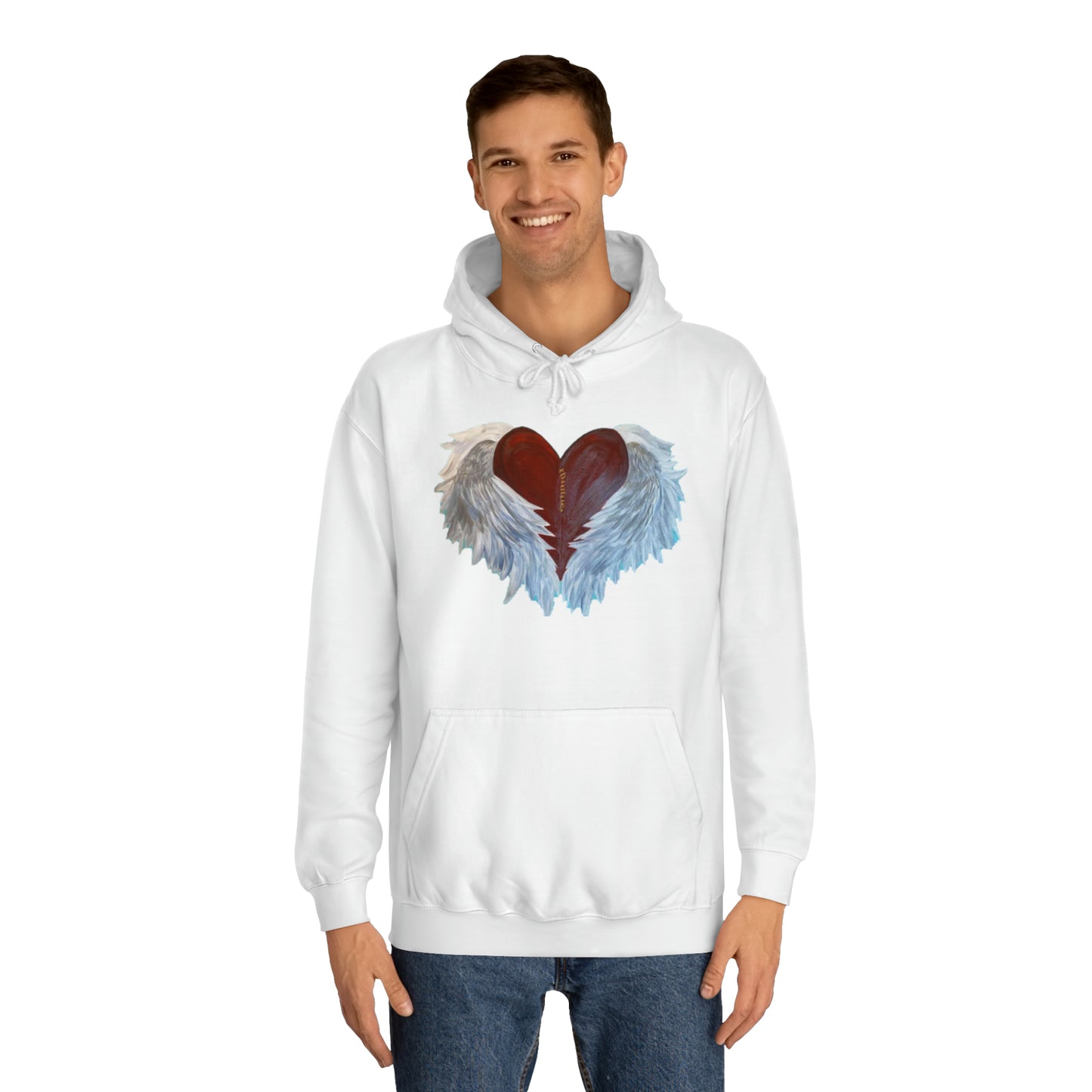 Wing Light Art Designs Healing Heart Unisex College Hoodie