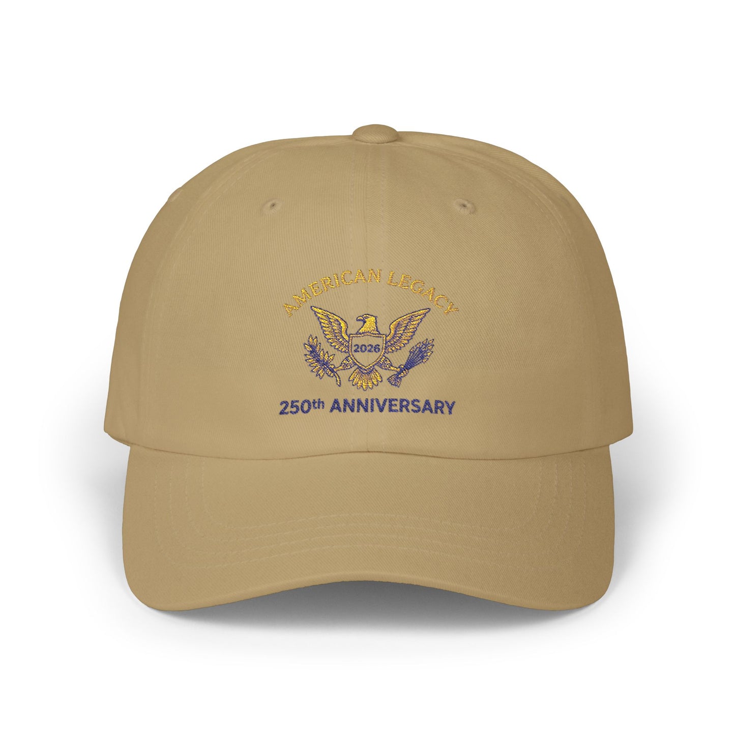 Commemorative 4th of July Cap - American Legacy 250th Anniversary Embroidered Eagle