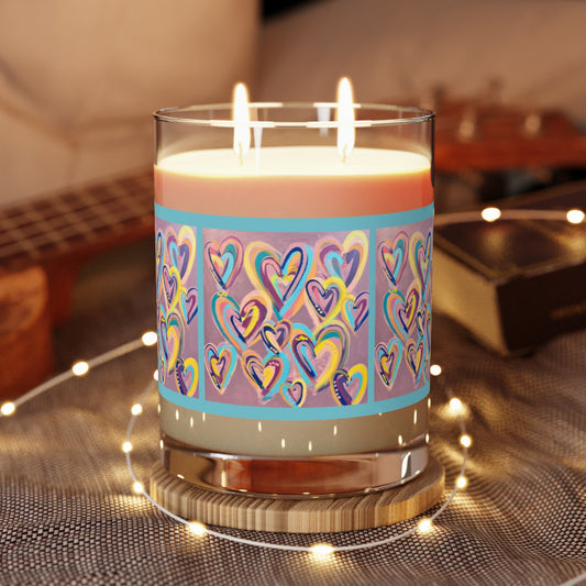 Wing Light Art Designs Happy Hearts Scented Candle - Full Glass, 11oz